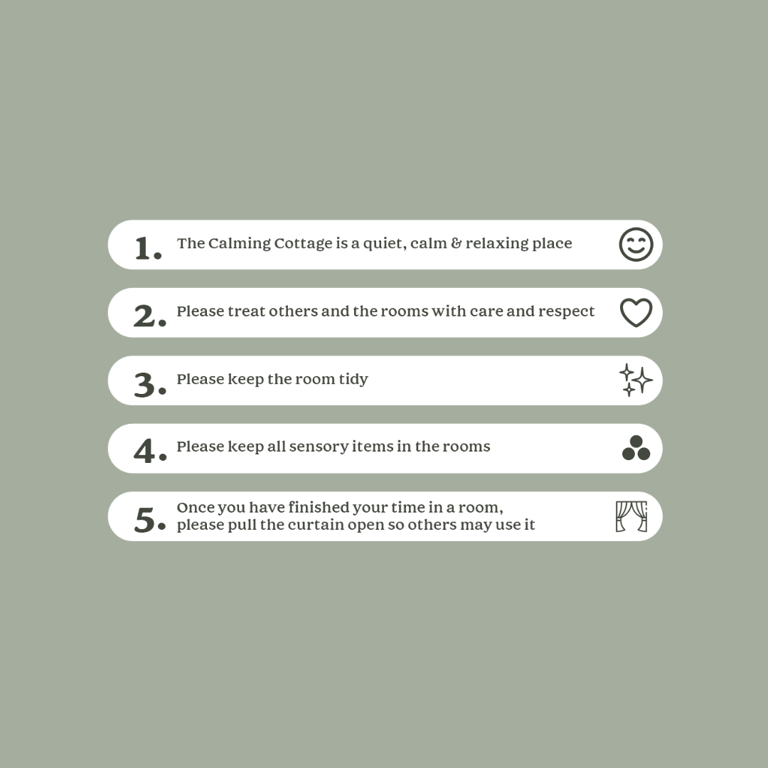 calming cottage low sensory room rules